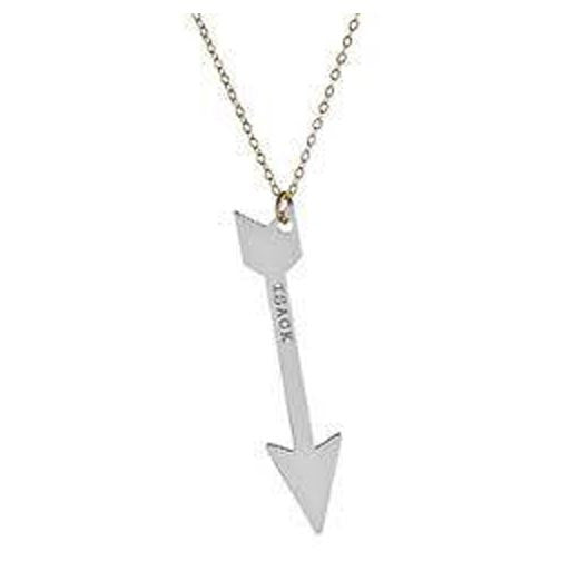 Mixed Metal Personalized Arrow Necklace-The TODAY Show 2