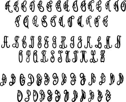 14K Gold Script Monogram Necklace