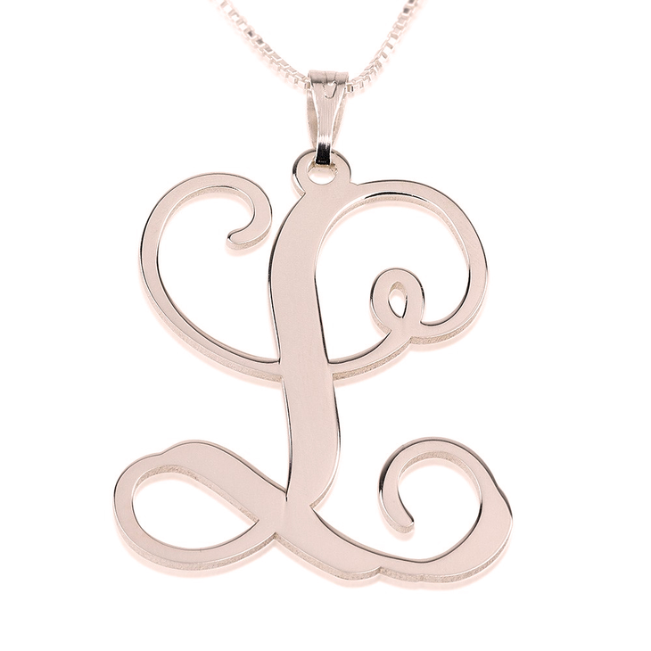 Script Initial Necklace 3