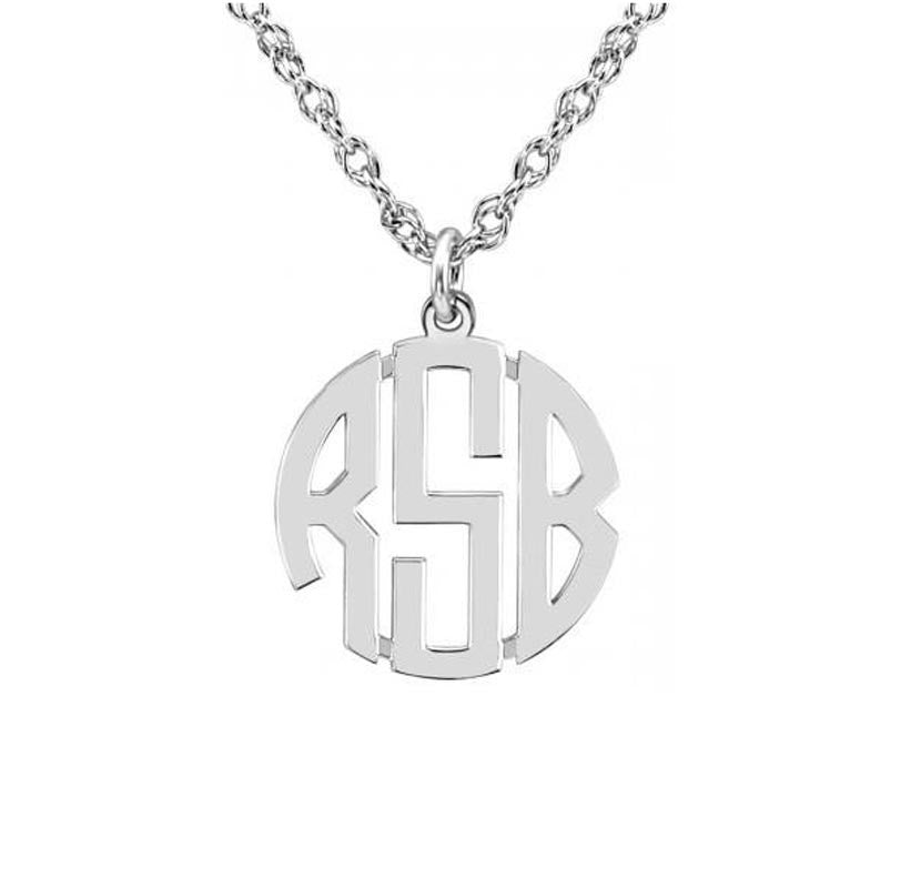 Block Mini Monogram Necklace 2