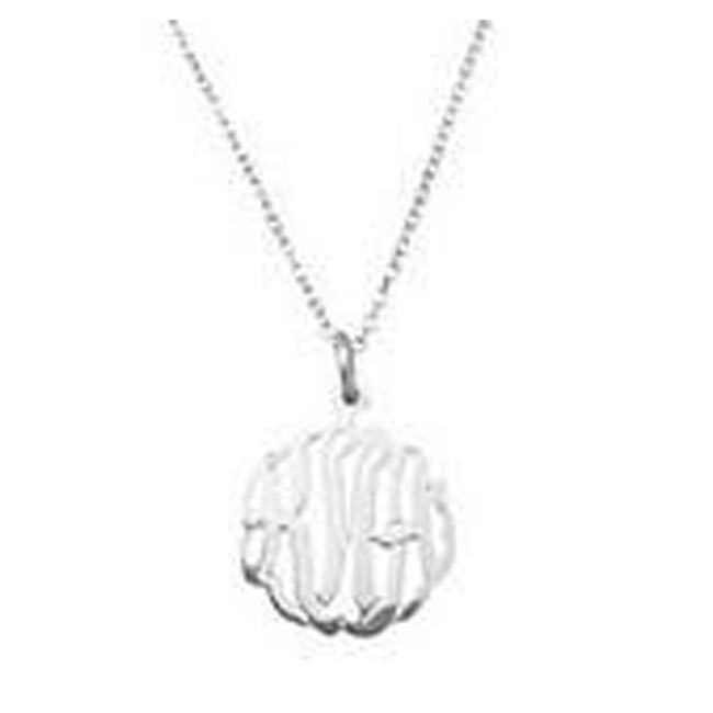 Silver Mini Monogram Necklace