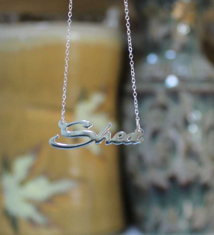 sterling silver nameplate necklace