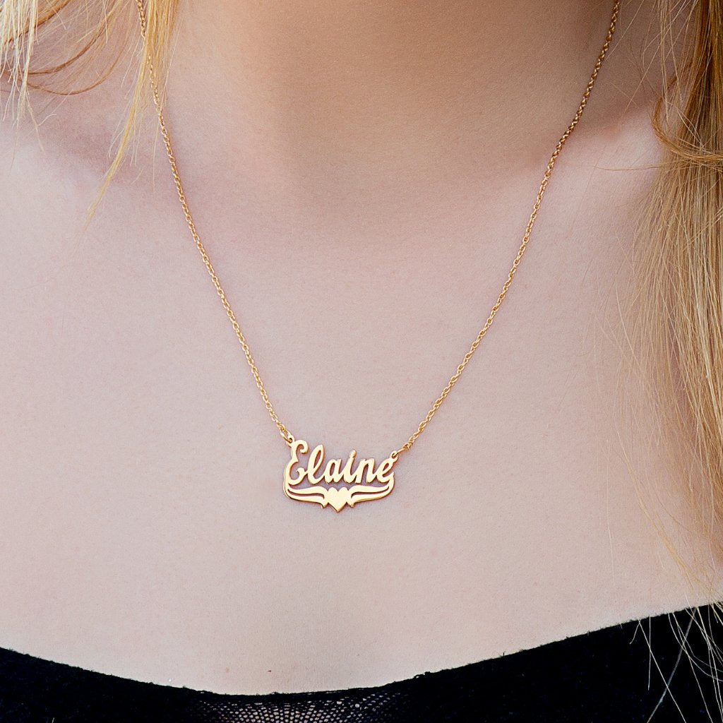 mini nameplate necklace