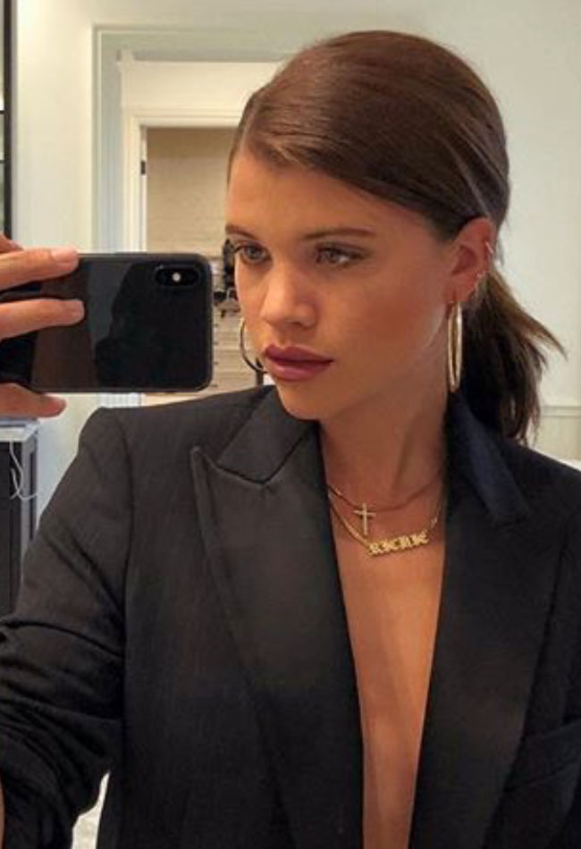 Sofia Richie Gothic Name Necklace