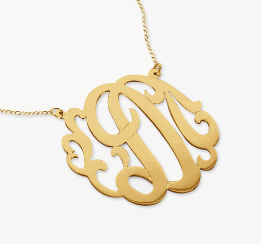 Swirly Initial Necklace