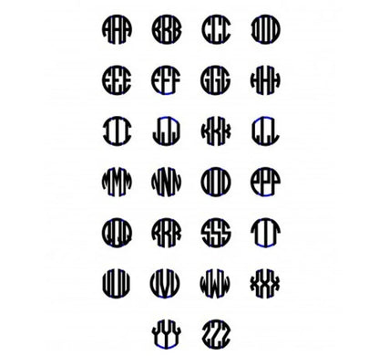 Block Mini Monogram Necklace