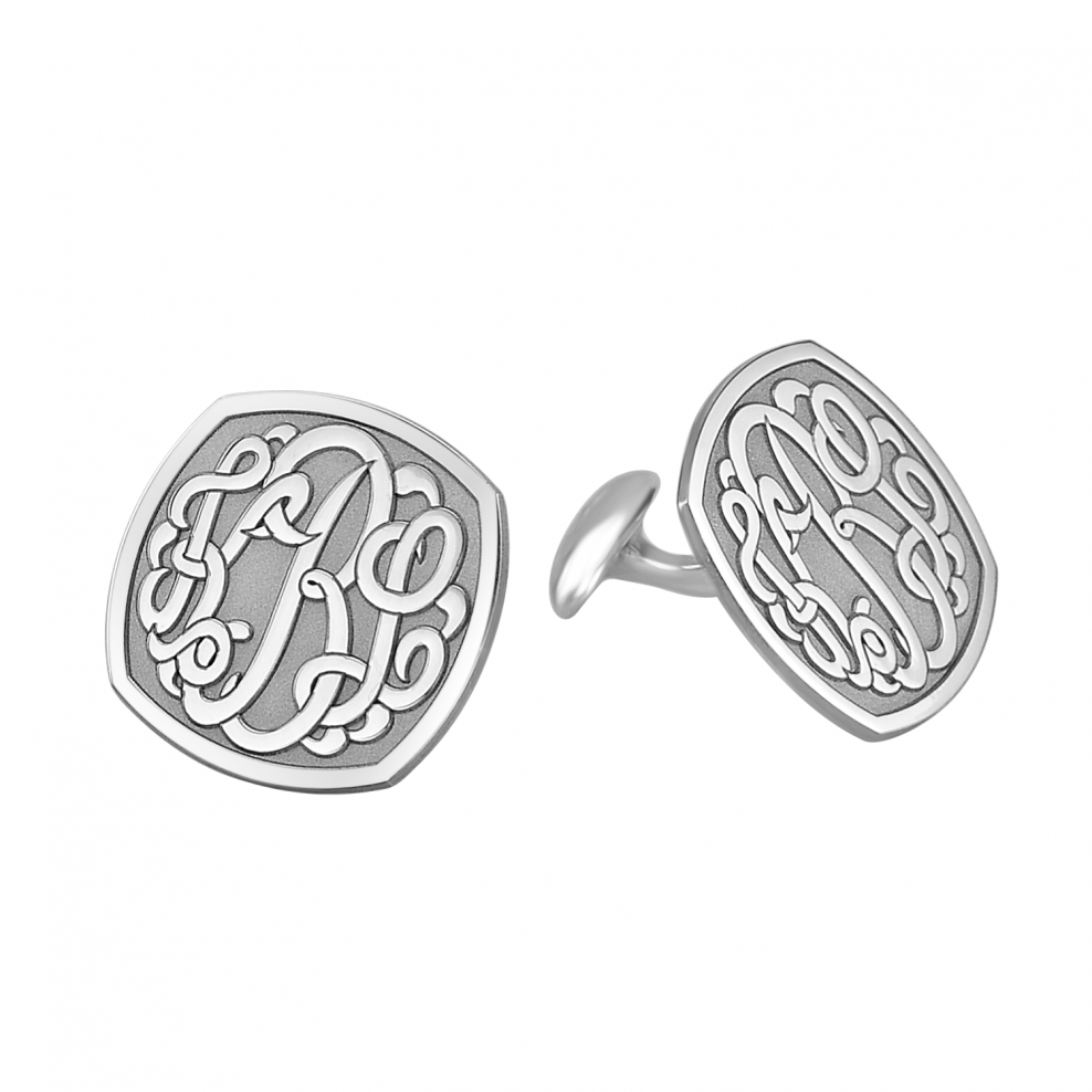 Personalized Script Monogram Cuff Links 2