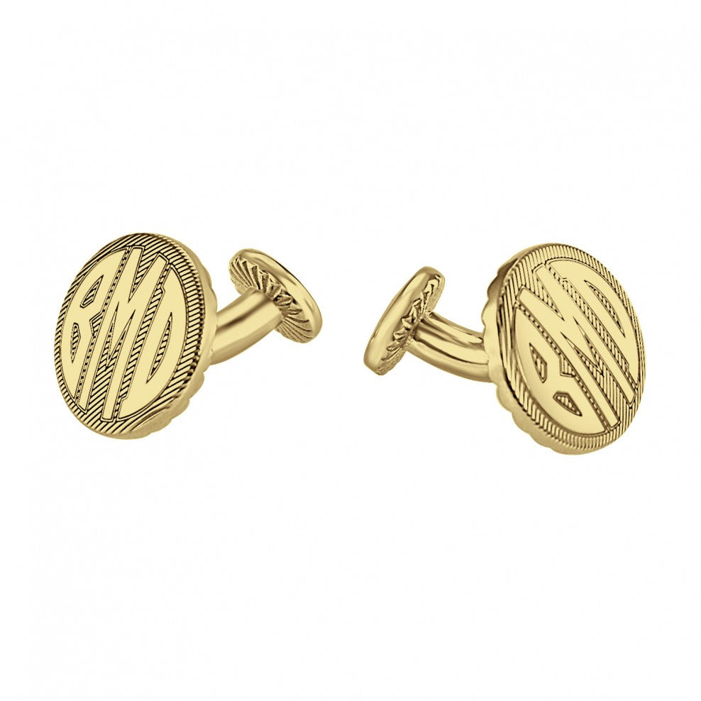 Block Monogram Cuff Links 2