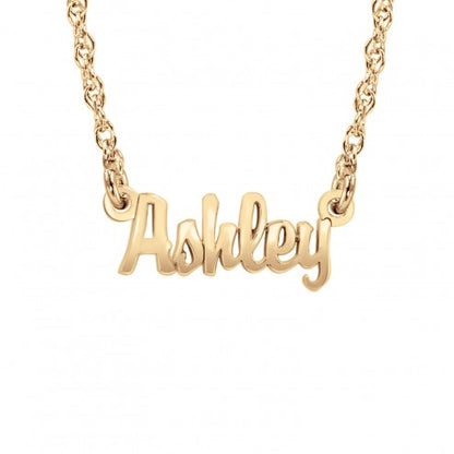 Mini Nameplate Necklace - Khloe Kardashian rose gold