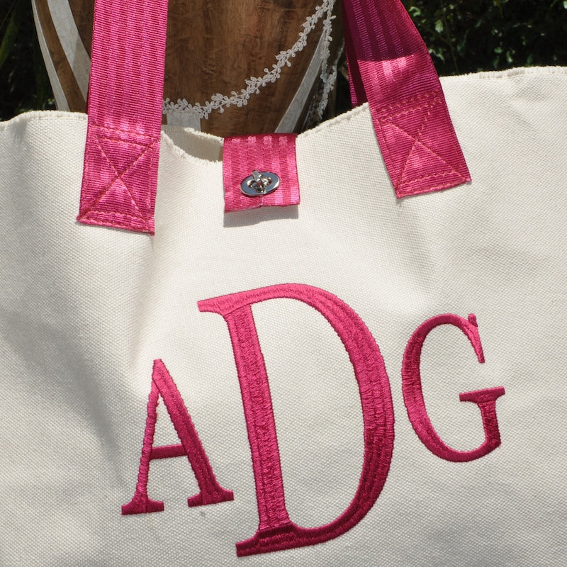 Large Monogram Canvas Tote Bag 2