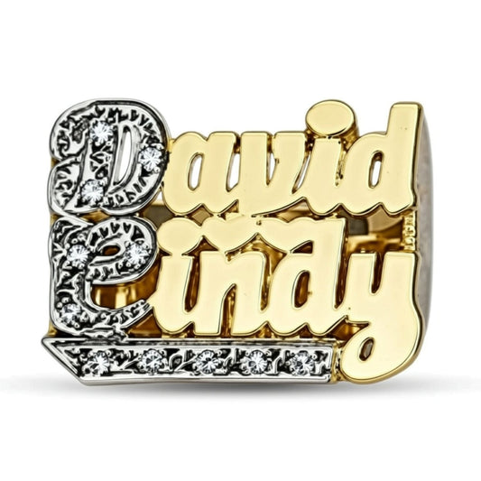 SR601 two name diamond ring