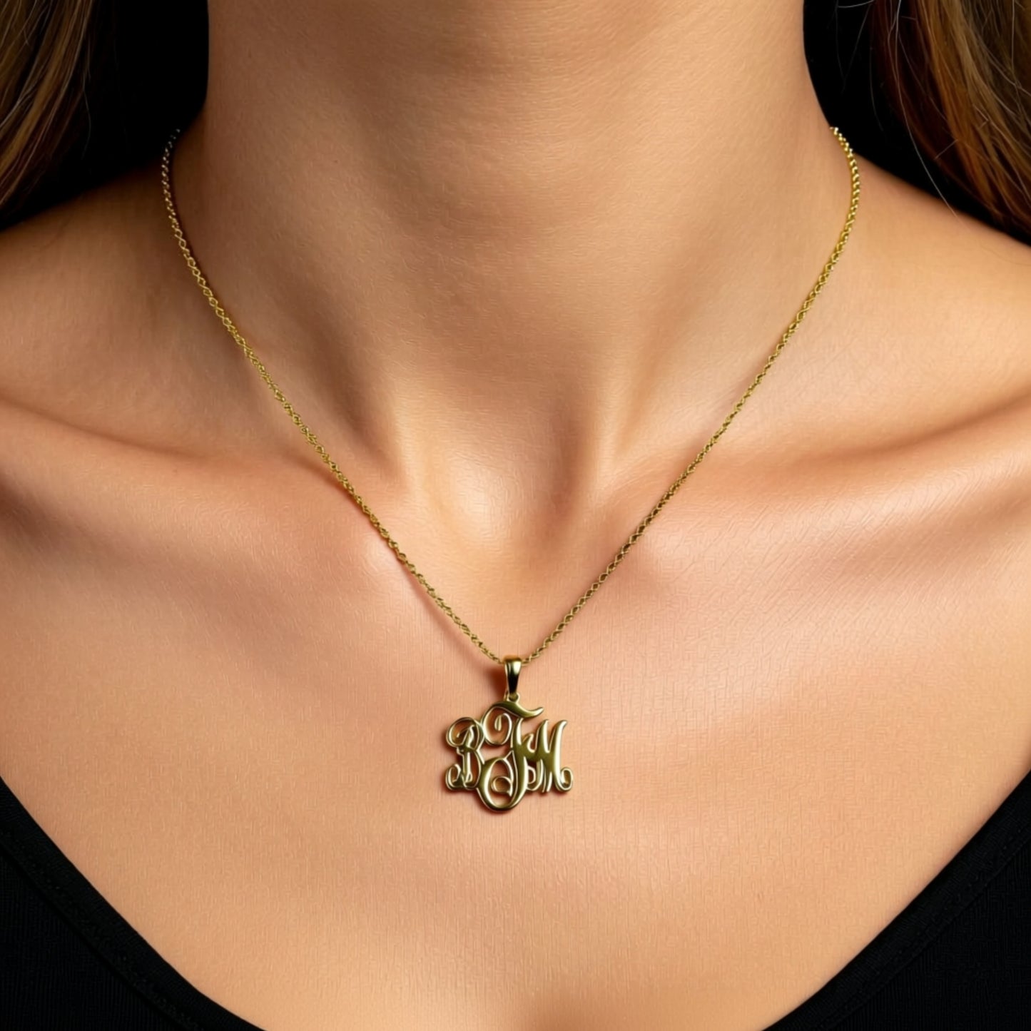 Extra Small Monogram Necklace 2