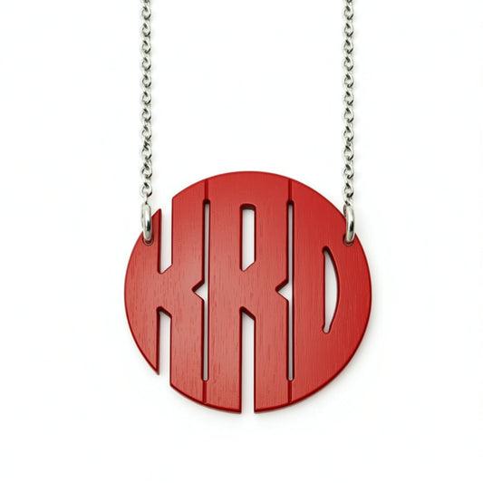 Acrylic Block Monogram Necklace