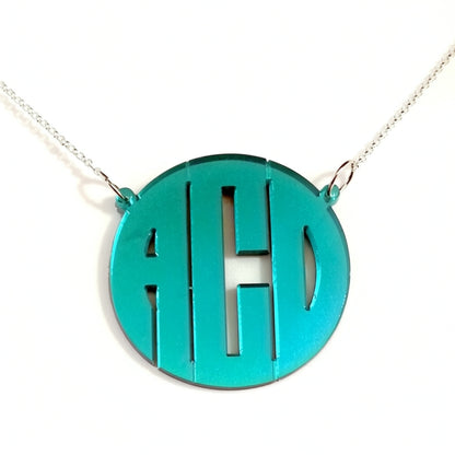 Personalized Acrylic Necklace The Today Show - Blue Mirror