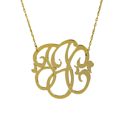 Small Gold Monogram Necklace