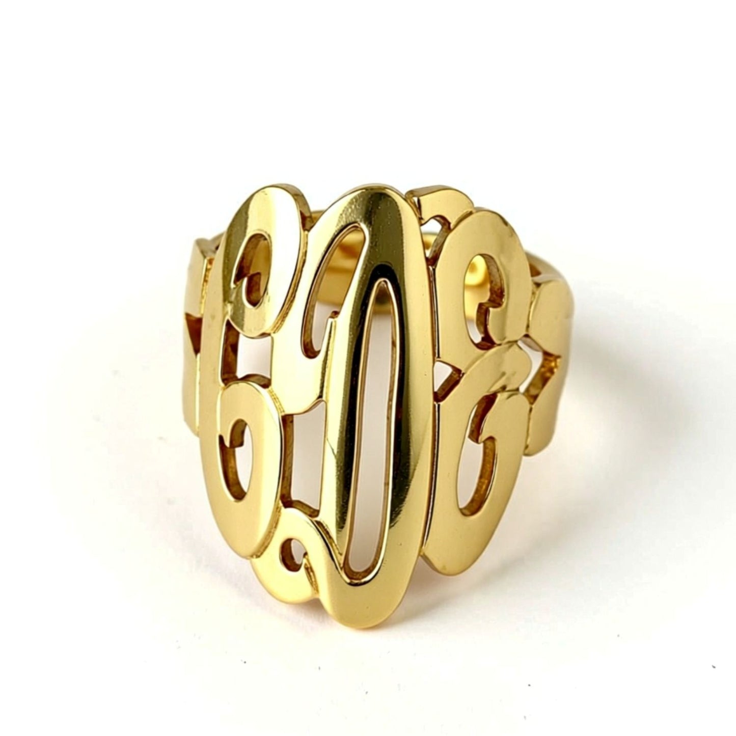 Gold Monogram Ring