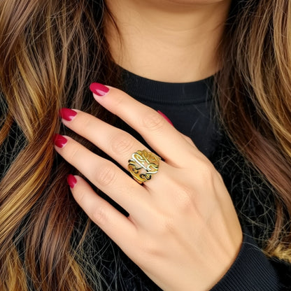 14K Gold Monogram Ring 2