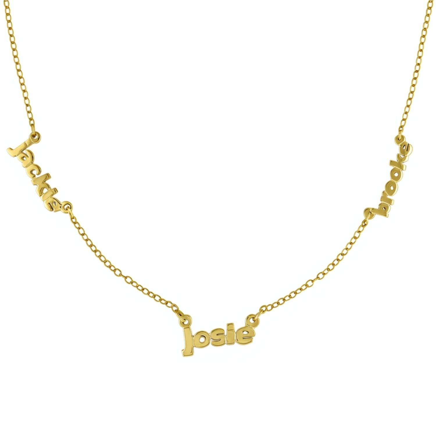 Gold Family Mini Nameplate Necklace