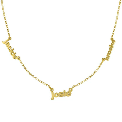 Gold Family Mini Nameplate Necklace
