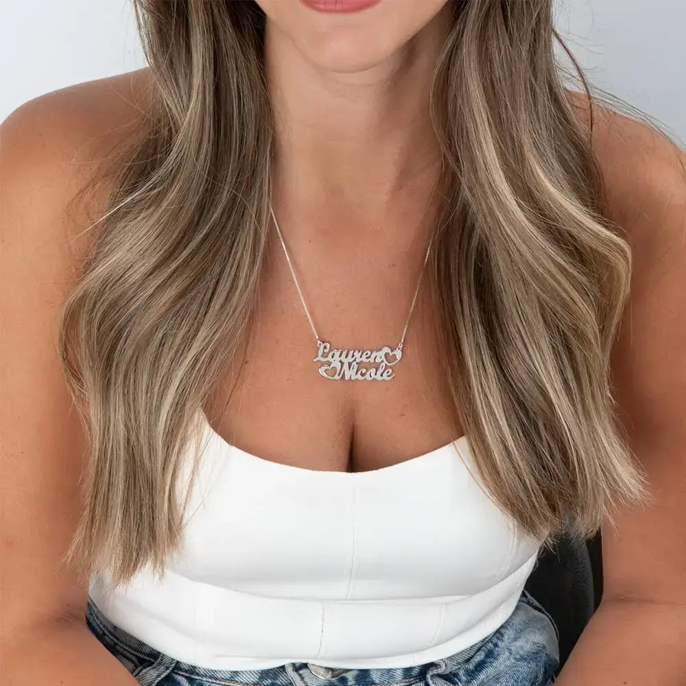 two name two heart necklace