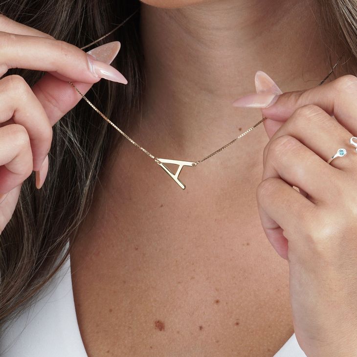 Sideways Initial Necklace 3