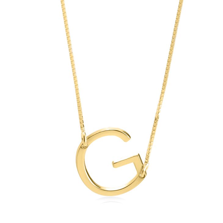 Sideways Initial Necklace