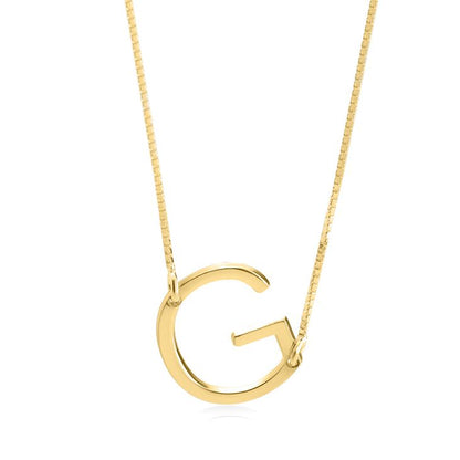 Sideways Initial Necklace