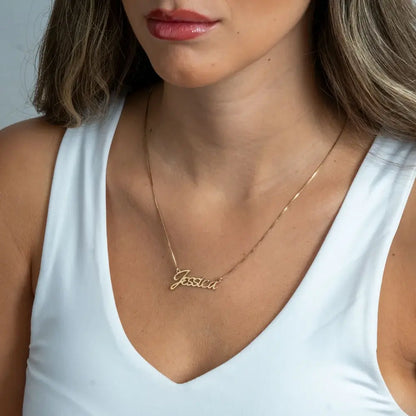 Small Script Name Necklace 3