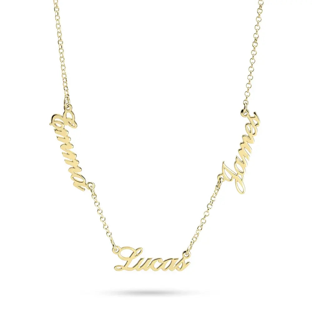 Multiple Script Name Necklace