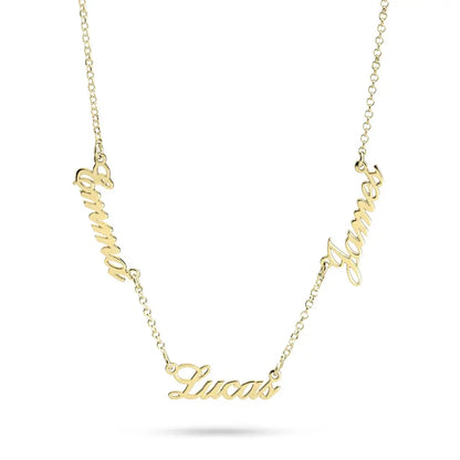 Multiple Script Name Necklace