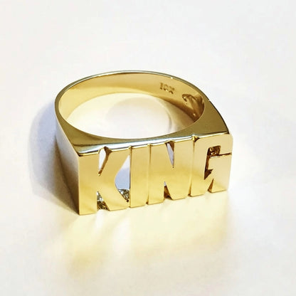Medium Block Name Ring 2