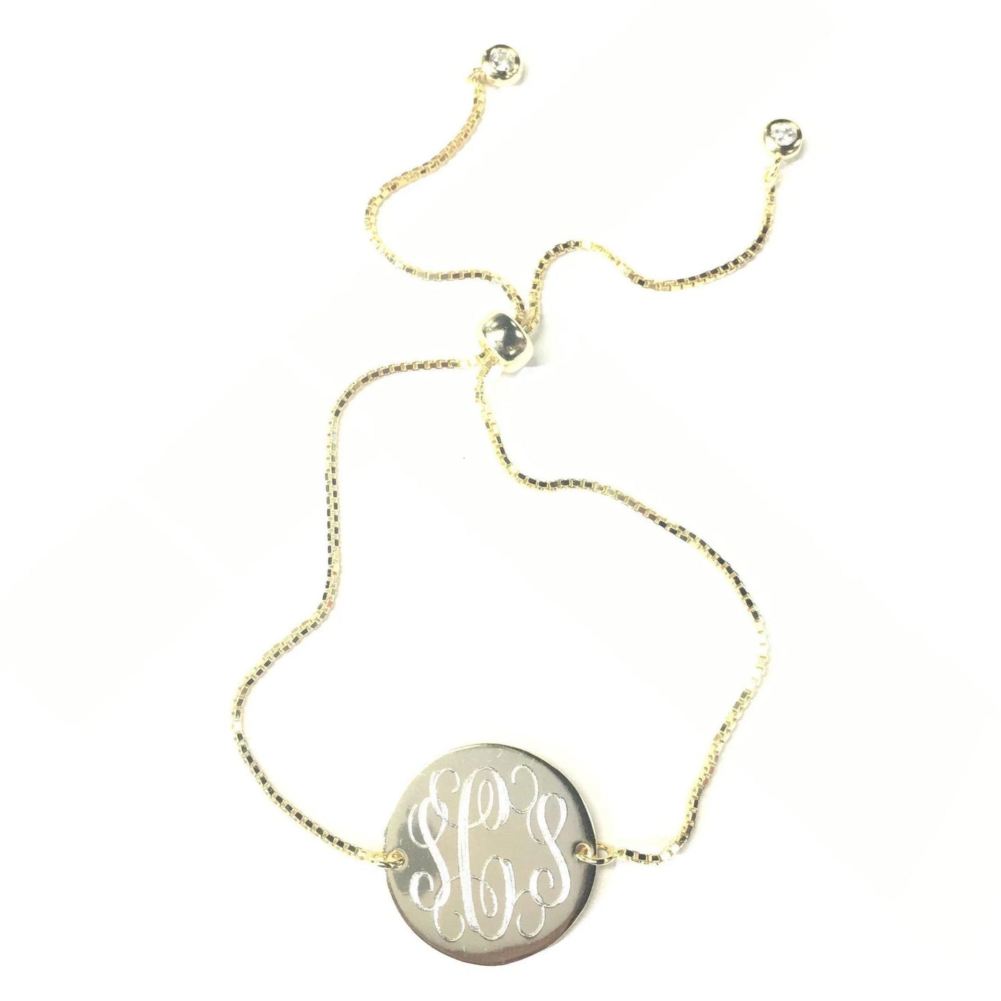 Round Disc Monogram Tassel Bracelet