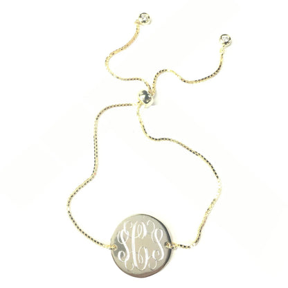 Round Disc Monogram Tassel Bracelet