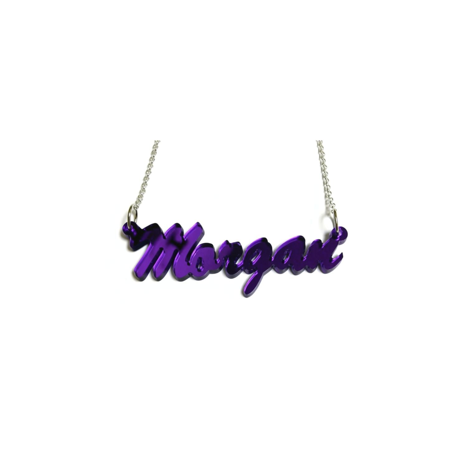 Cursive Acrylic Nameplate Necklace 44