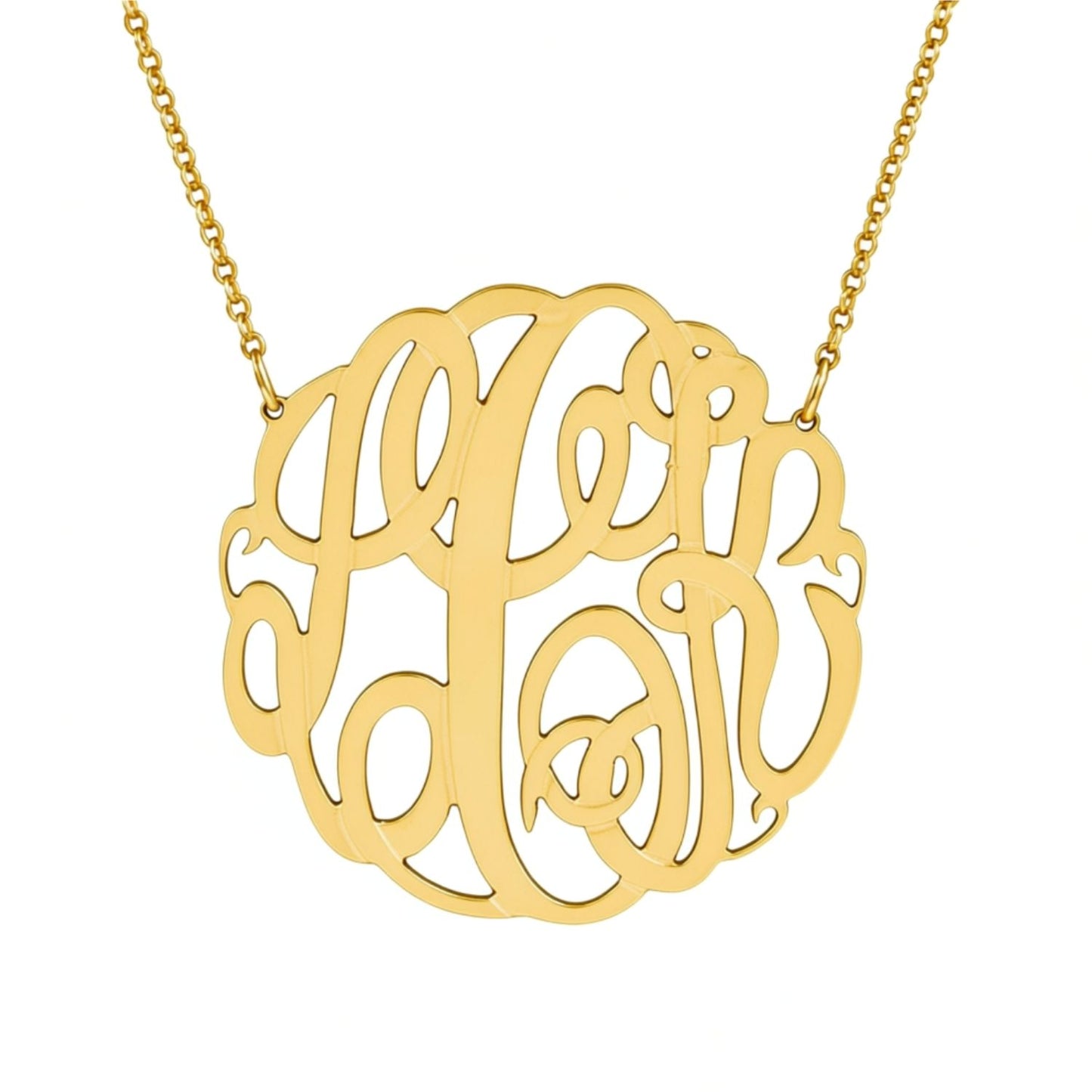 Gold Vermeil Monogram Necklace
