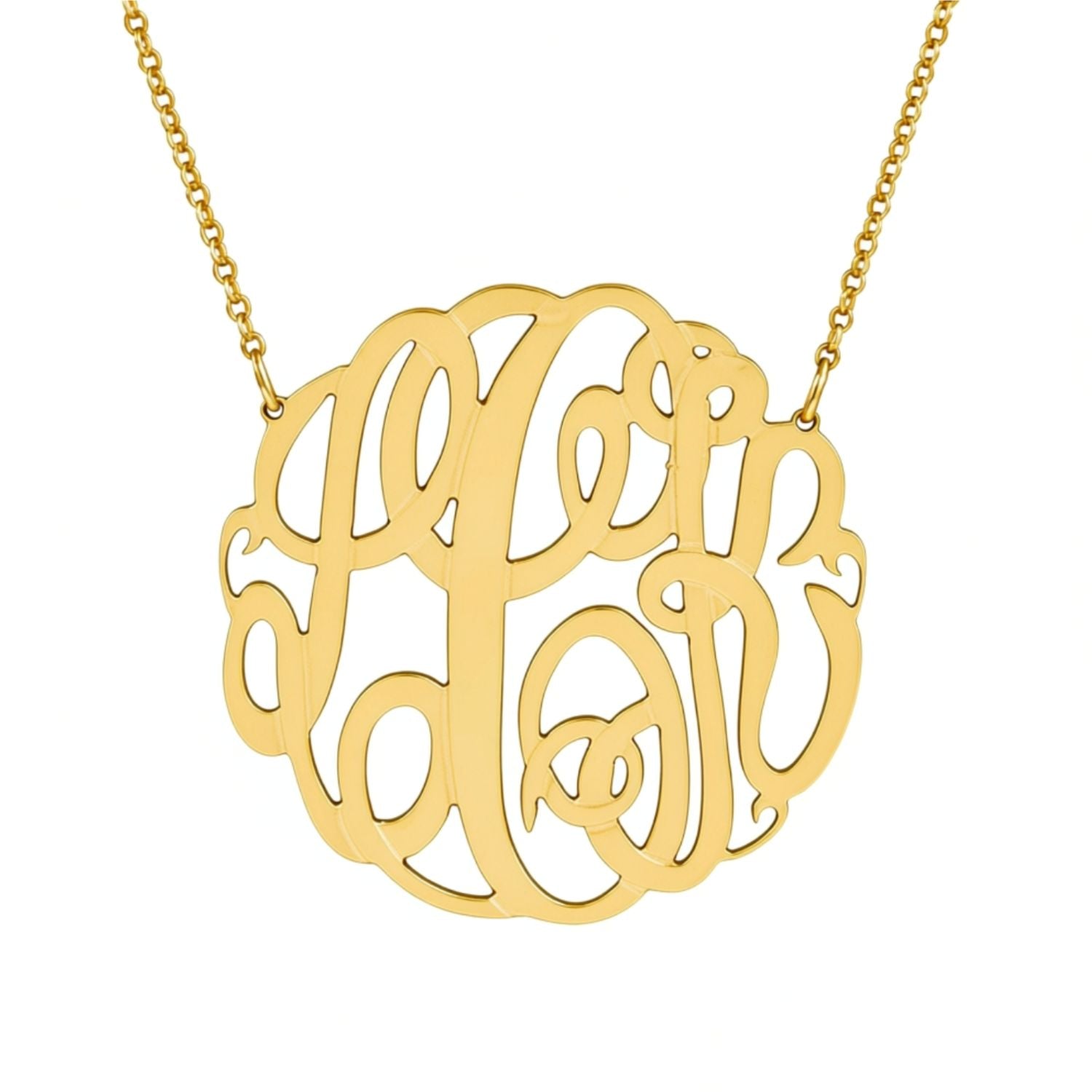 Gold Vermeil Monogram Necklace