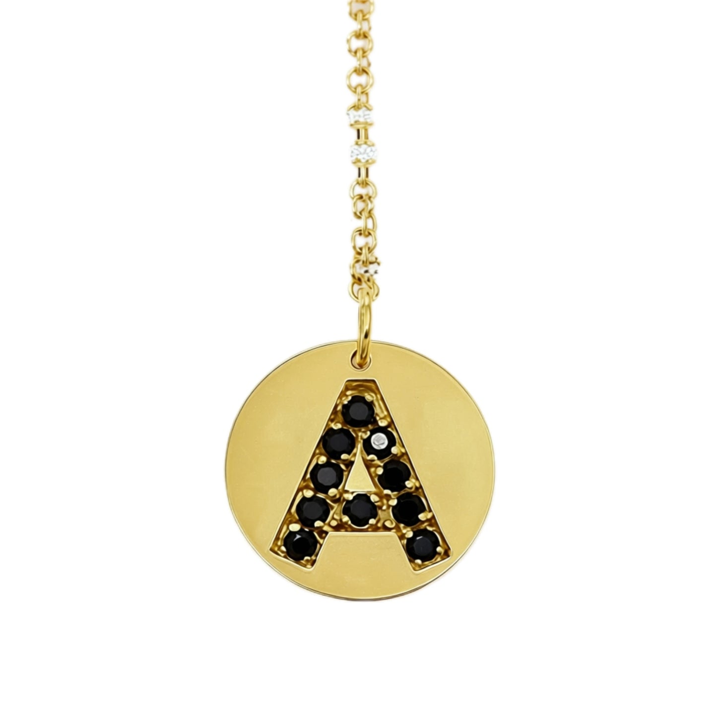 CZ Birthstone Initial Necklace