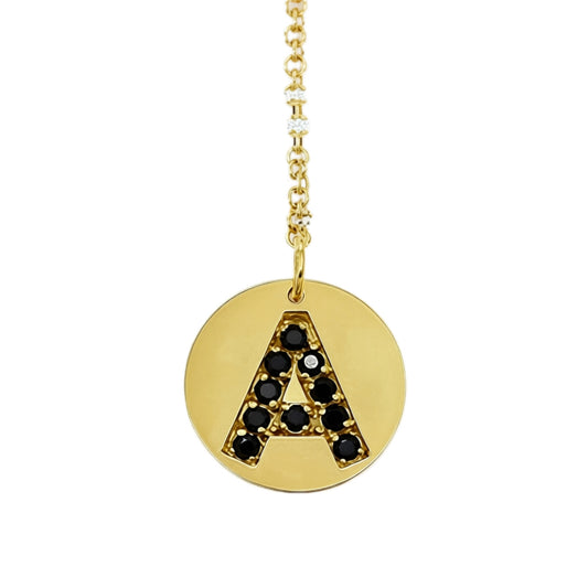 CZ Birthstone Initial Necklace