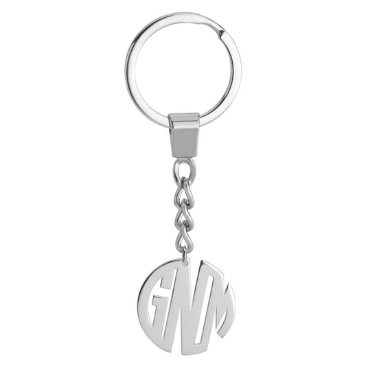 Sterling Silver Monogram Keychain