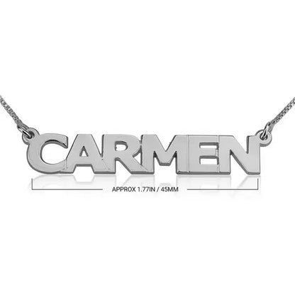 Capital Block Name Necklace 2