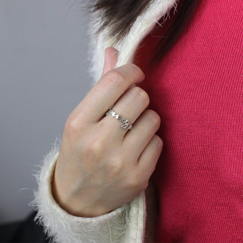 Sterling Silver Script Name  Ring 3