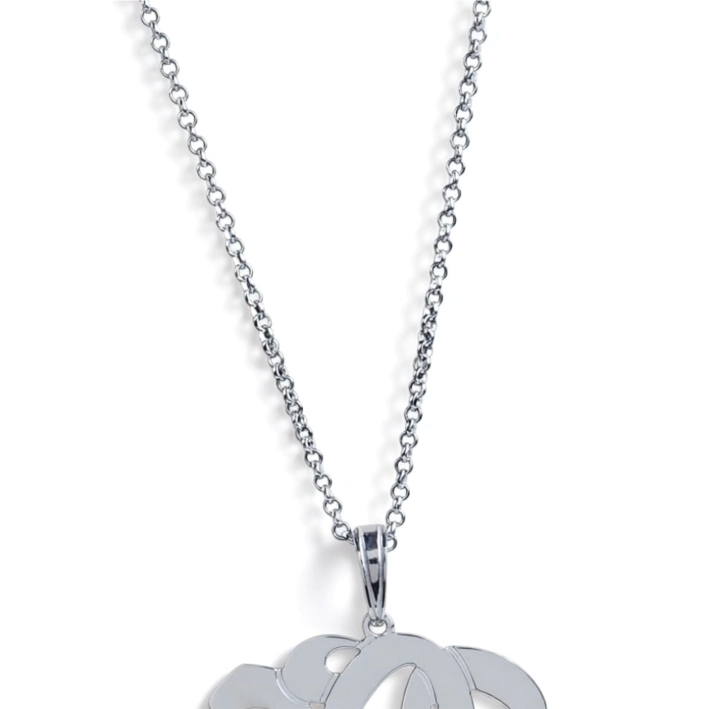 Large Gold Vermeil Monogram Necklace 3