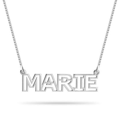 Classic Block Outline Name Necklace 3