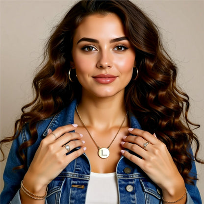 Engraved Sterling Silver CZ Initial Necklace 4