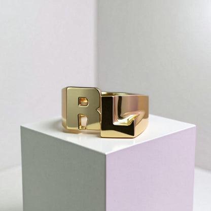 R827 gold diagonal initial ring