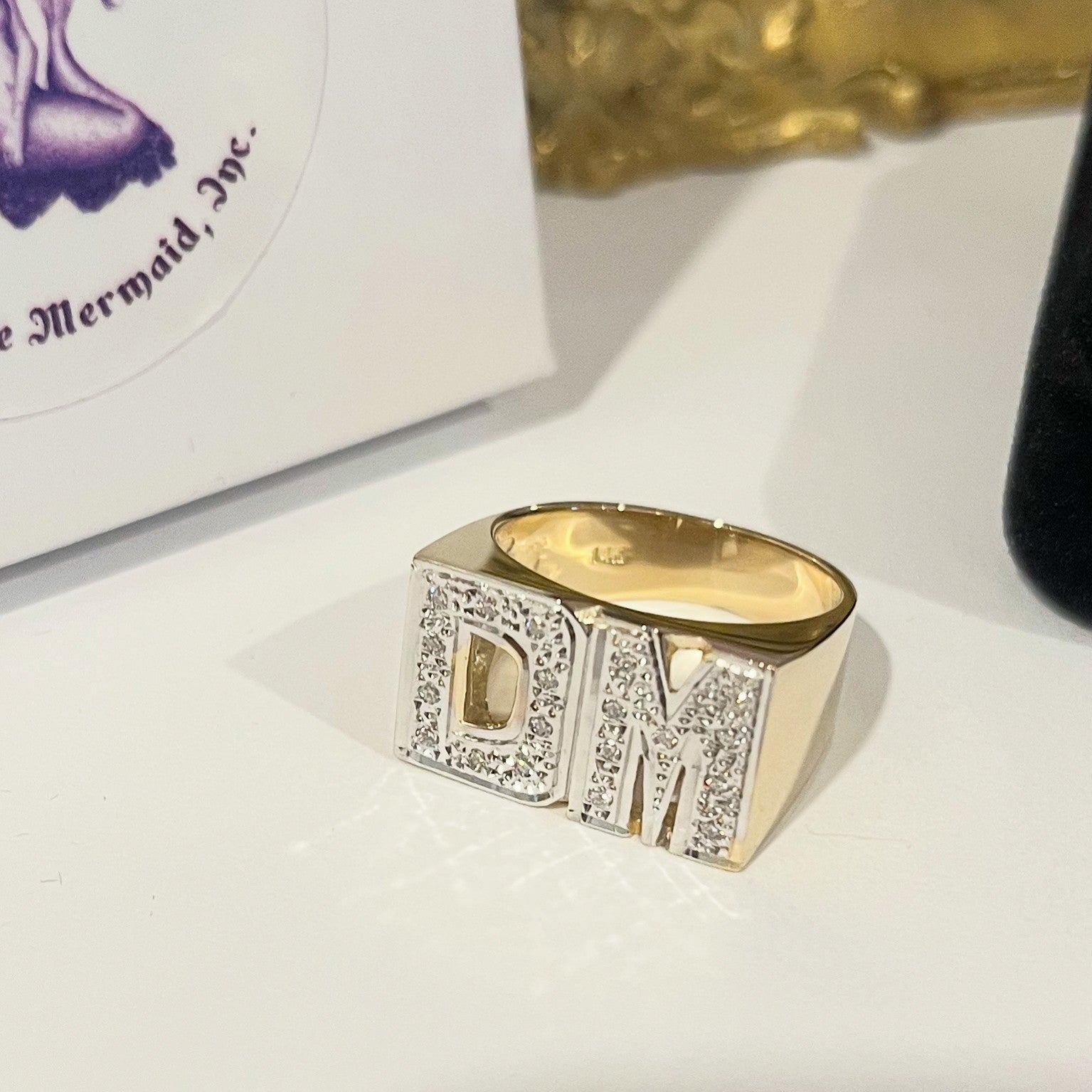 Large Block Diamond Initial Ring 5