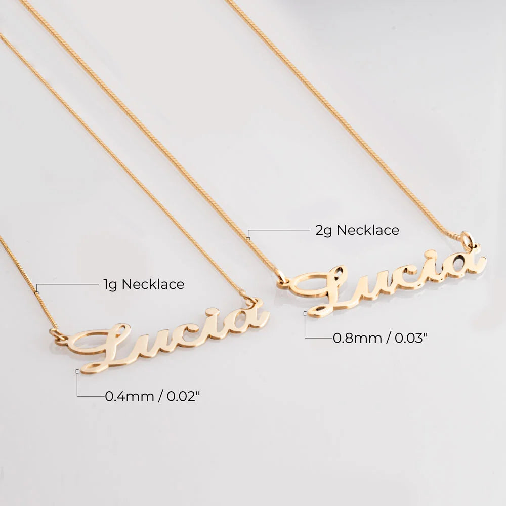 Personalized Gold Nameplate Necklace