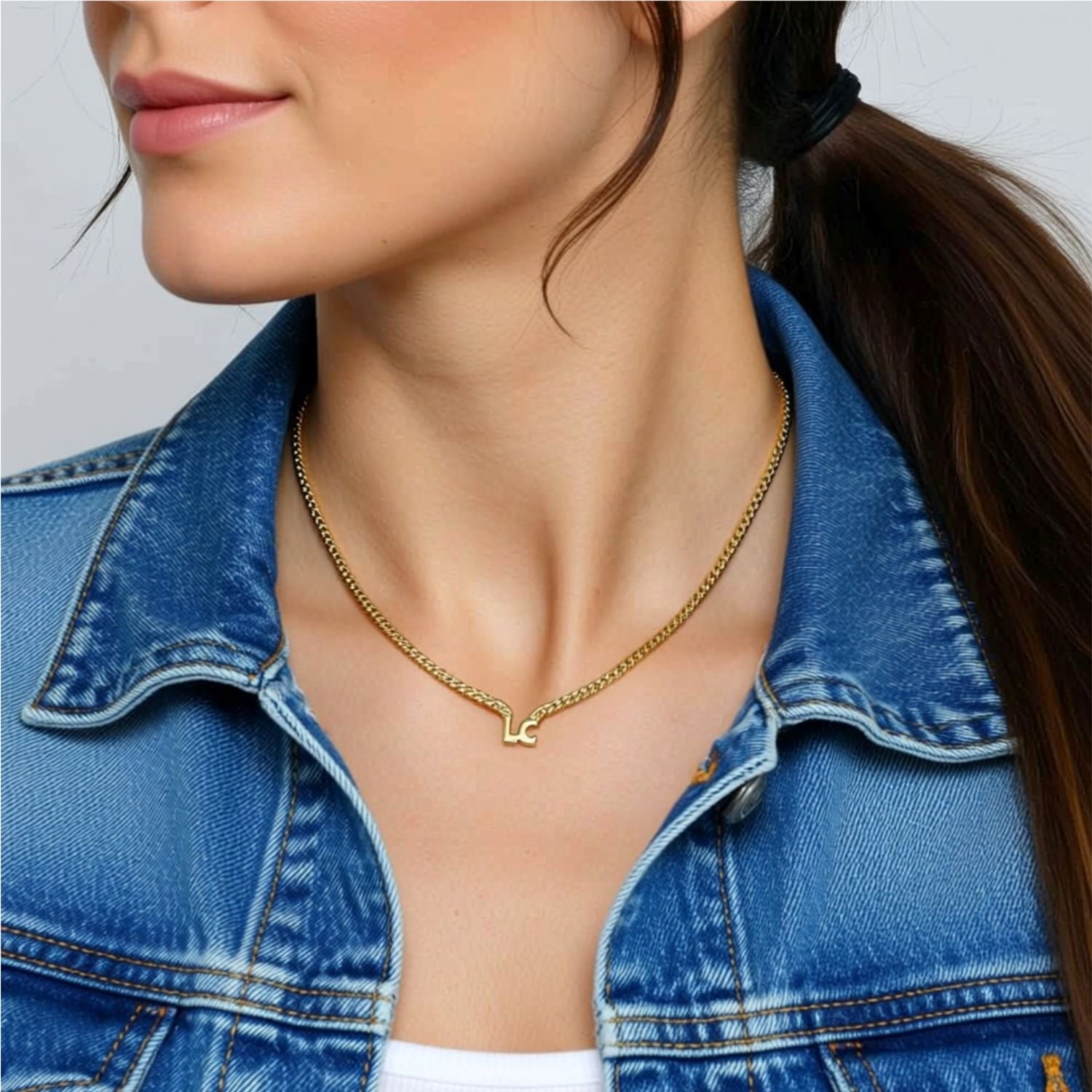 Personalized 3D Mini Block Initial Necklace 10