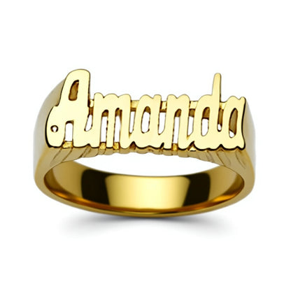 medium name ring