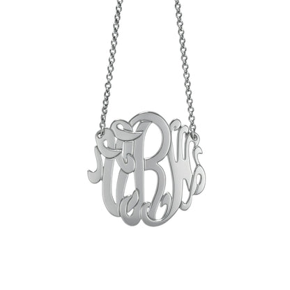 Medium Gold Vermeil Monogram Necklace 5